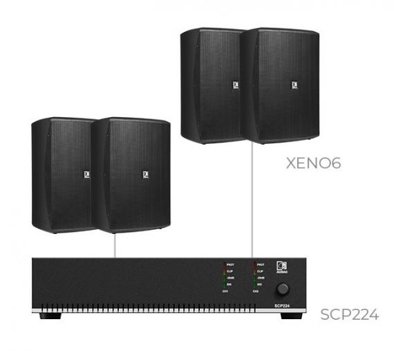 Фото Комплект настінних колонок Audac FESTA7.4I (4 x XENO6 + SCP224)