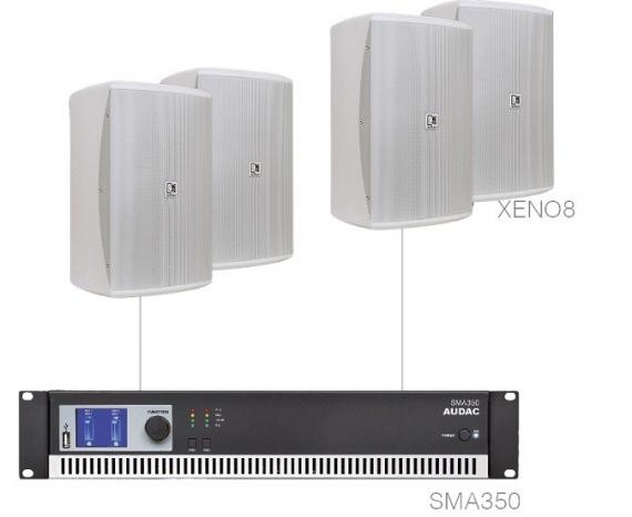 Фото Комплект настінних колонок Audac FESTA8.4 (4 x XENO8 + SMA350)
