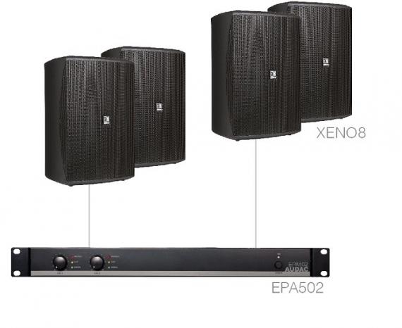 Фото Комплект настінних колонок Audac FESTA8.4E (4 x XENO8 + EPA502)