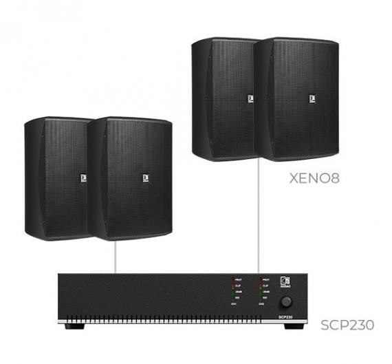 Фото Комплект настінних колонок Audac FESTA8.4I (4 x XENO8 + SCP230)