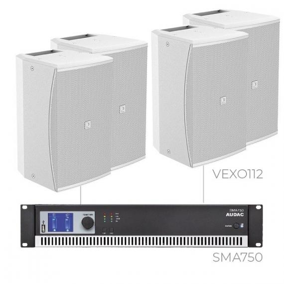 Фото Комплект настінних колонок Audac FORTE12.4V (4 x VEXO112 + SMA750)