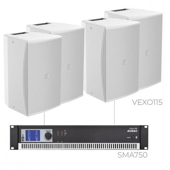 Фото Комплект настінних колонок Audac FORTE15.4V (4 x VEXO115 + SMA750)