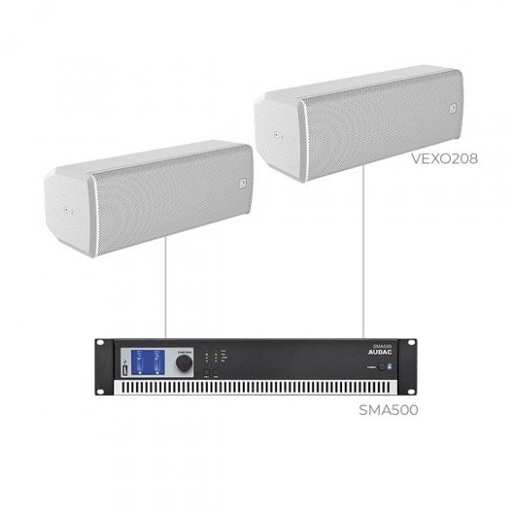 Фото Комплект настінних колонок Audac FORTE28.2V (2 x VEXO208 + SMA500)