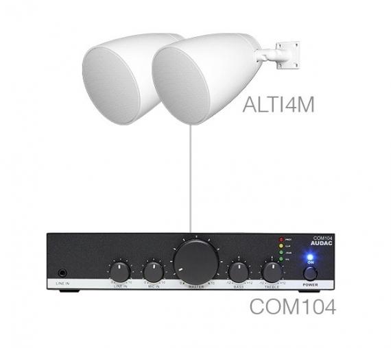 Фото Комплект настінних колонок Audac LENTO4.2M (2 x ALTI4M + COM104)
