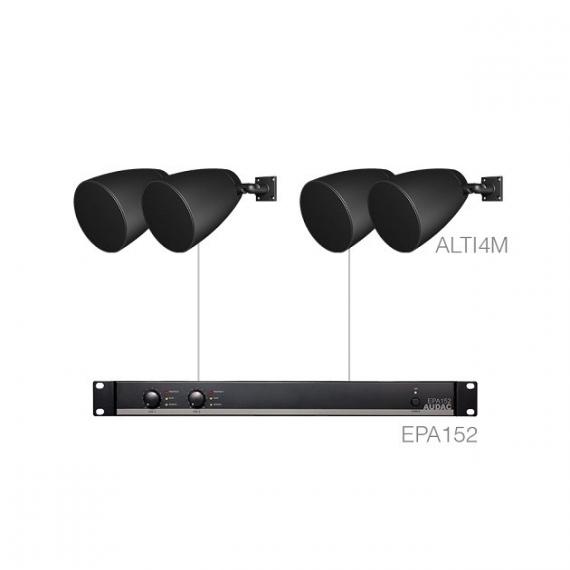 Фото Комплект настінних колонок Audac LENTO4.4EM (4 x ALTI4M + EPA152)