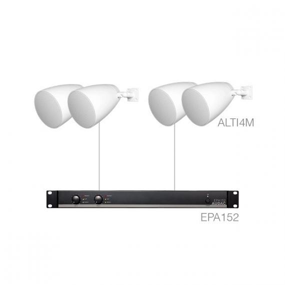 Фото Комплект настінних колонок Audac LENTO4.4EM (4 x ALTI4M + EPA152)