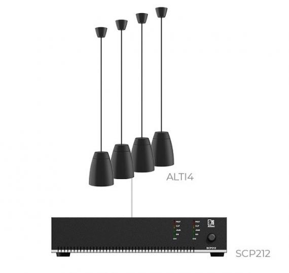 Фото Комплект настінних колонок Audac LENTO4.4I (4 x ALTI4 + SCP212)