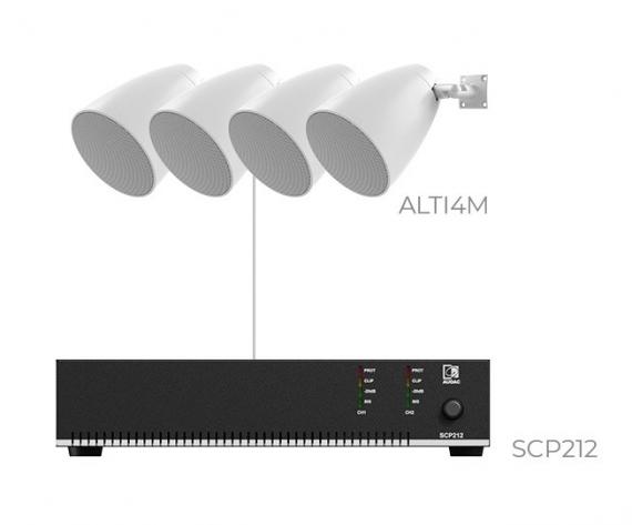 Фото Комплект настінних колонок Audac LENTO4.4IM (4 x ALTI4M + SCP212)