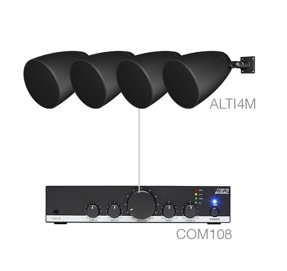Фото Комплект настінних колонок Audac LENTO4.4M (4 x ALTI4M + COM108)