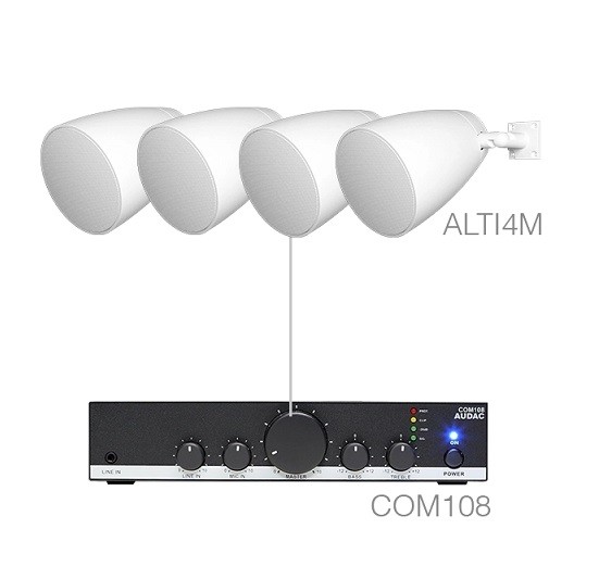 Фото Комплект настінних колонок Audac LENTO4.4M (4 x ALTI4M + COM108)