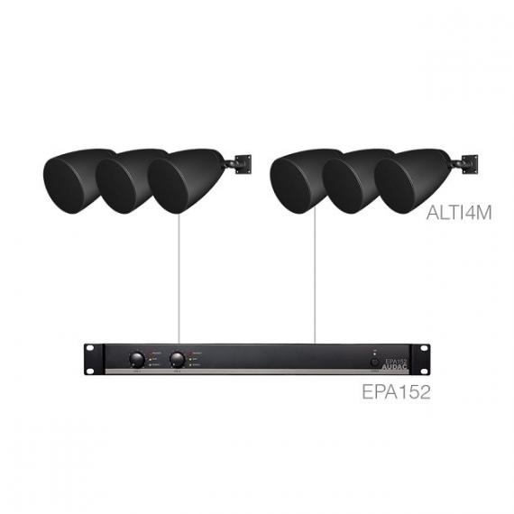 Фото Комплект настінних колонок Audac LENTO4.6EM (6 x ALTI4M + EPA152)