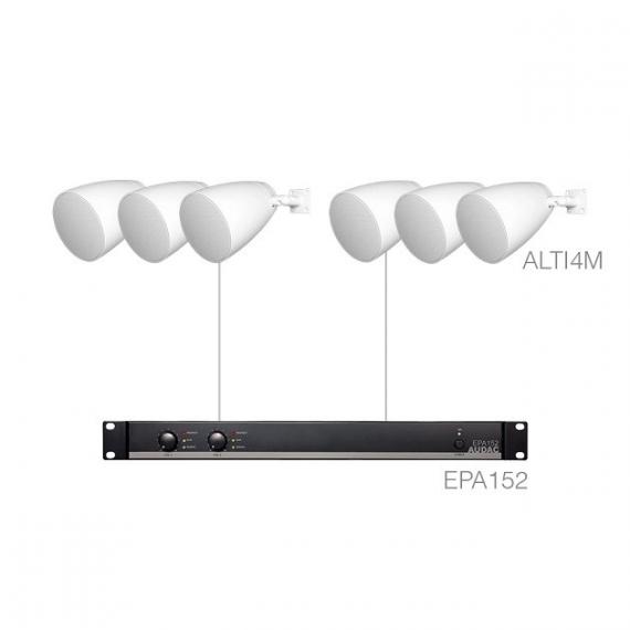 Фото Комплект настінних колонок Audac LENTO4.6EM (6 x ALTI4M + EPA152)