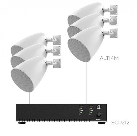 Фото Комплект настінних колонок Audac LENTO4.6IM (6 x ALTI4M + SCP212)