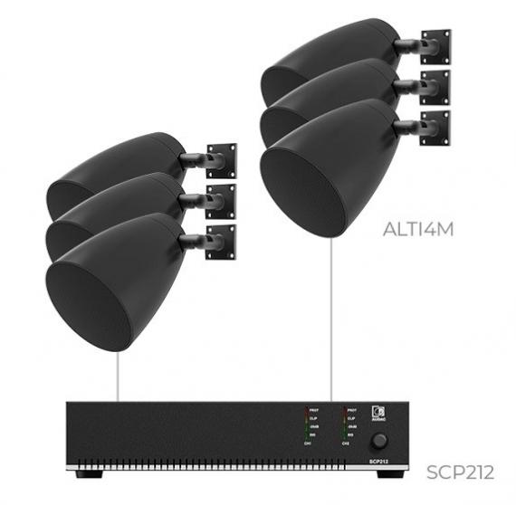 Фото Комплект настінних колонок Audac LENTO4.6IM (6 x ALTI4M + SCP212)