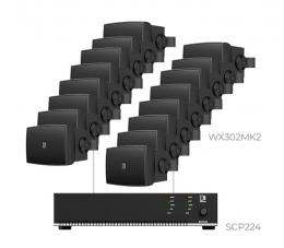 Комплект настінних колонок Audac PURRA3.16I (16 x WX302MK2 + SCP224)