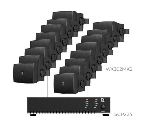 Фото Комплект настінних колонок Audac PURRA3.16I (16 x WX302MK2 + SCP224)