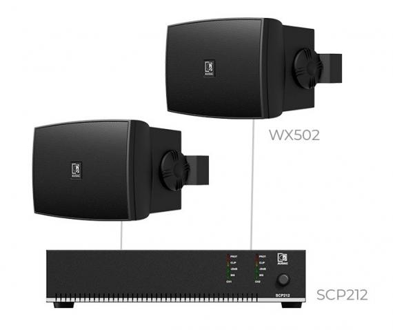 Фото Комплект настінних колонок Audac PURRA5.2I (2 x WX502MK2 + SCP212)