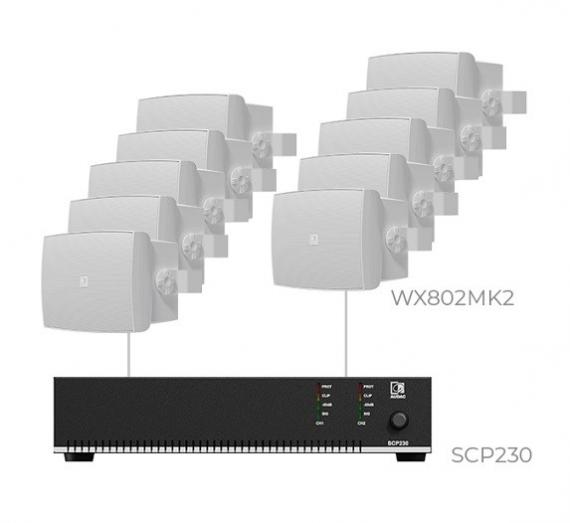 Фото Комплект настінних колонок Audac PURRA8.10I (10 x WX802MK2 + SCP230)