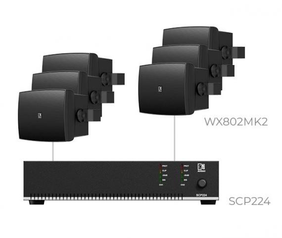 Фото Комплект настінних колонок Audac PURRA8.6I (6 x WX802MK2 + SCP224)