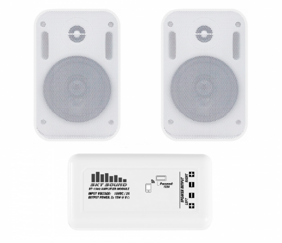 Фото Акустичний комплект SKY SOUND BT-2402 WHITE
