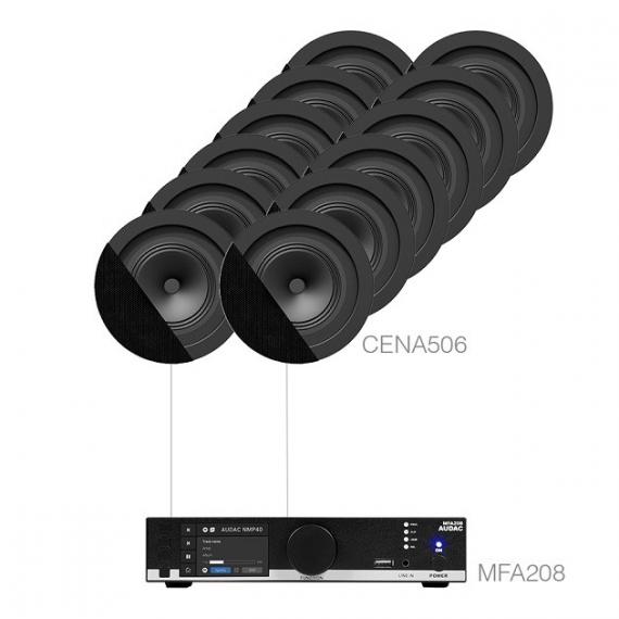 Фото Комплект стельової акустики Audac CENTO5.12 (12 x CENA506 + MFA208)