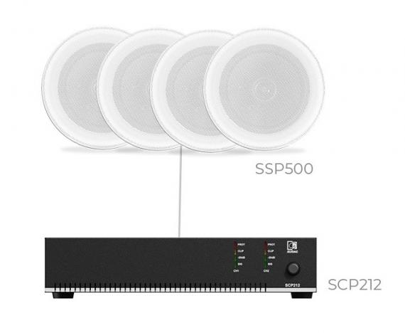 Фото Комплект стельової акустики Audac PURRA4.4I (4x SSP500 + SCP212)