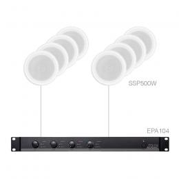 Комплект стельової акустики Audac PURRA4.8E (8x SSP500 + EPA104)