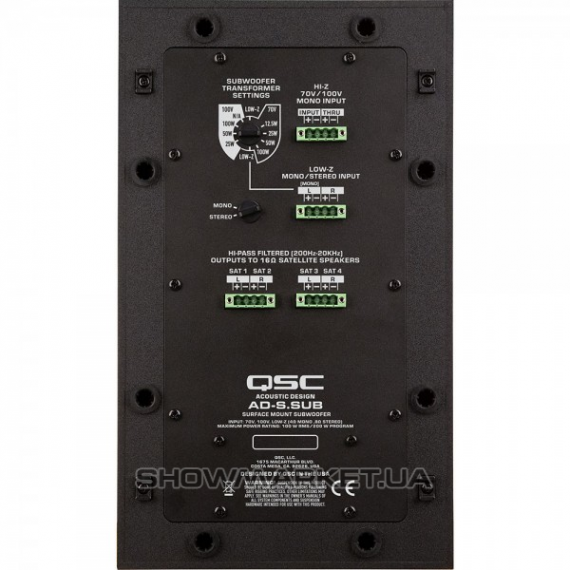 Фото Акустика настінна QSC AD-S.SUB-WH