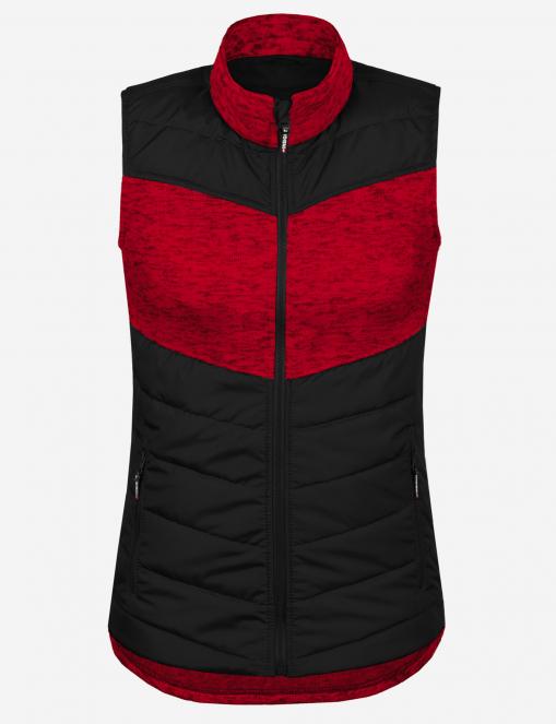 Women’s insulated vest INSIGHT JASMINE black/red melange - Photo 1