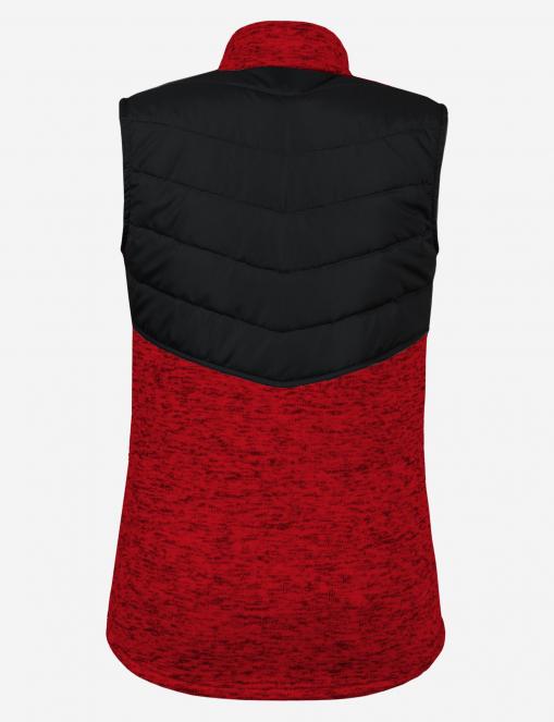 Women’s insulated vest INSIGHT JASMINE black/red melange - Photo 2