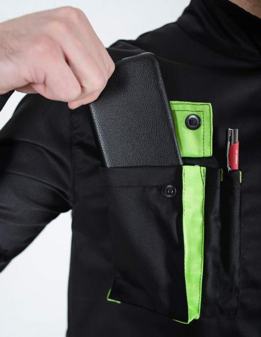 Work jacket INSIGHT DEXTER LIGHT  in black-lettuce - Photo 4