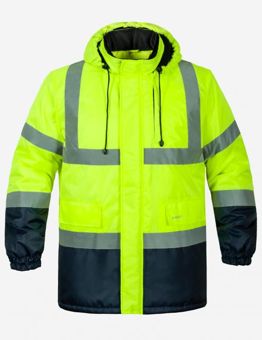 Куртка утеплена сигнальна INSIGHT WINTER FLASH жовта hi-viz/темно-синя - Фото 1