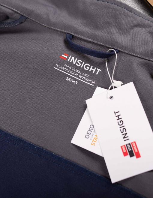 Куртка зварювальника INSIGHT SPARK темно-синій/сірий - Фото 7