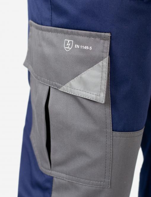 Work semi-overalls INSIGHT ANTISTAT dark blue/gray - Photo 4