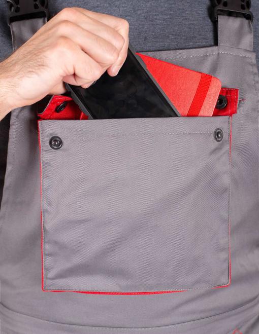 Work semi-overalls INSIGHT DEXTER LIGHT gray-red - Photo 3