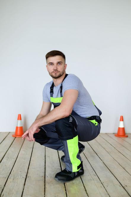 Напівкомбінезон робочий INSIGHT LEAM сіро-жовтий - Фото 10