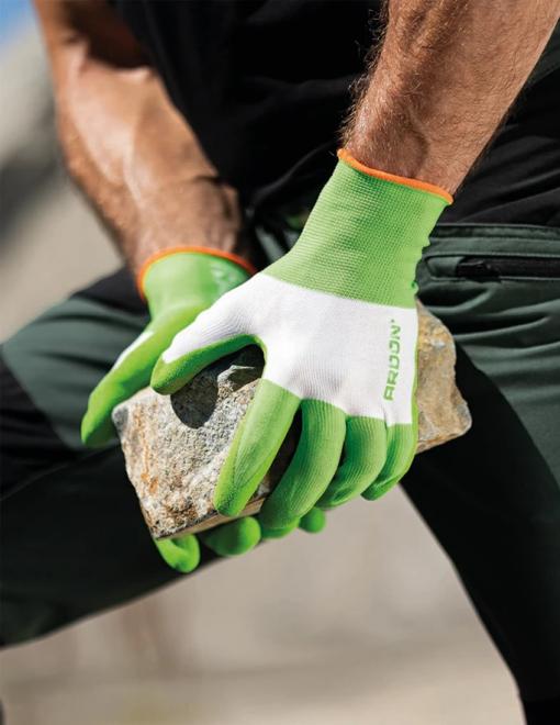 Рукавички з нітриловим покриттям ARDON 4XSTRETCH зелений/білий - Фото 2
