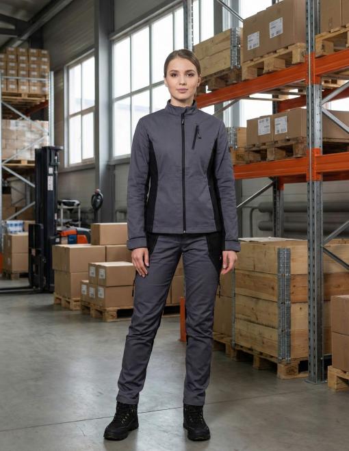 Штани жіночі робочі INSIGHT BROOKLYN сірий/чорний - Фото 3