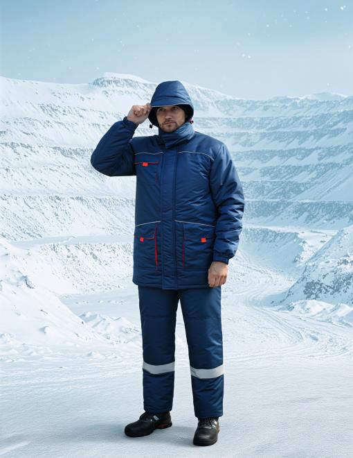 Брюки утепленные INSIGHT NORDIC синие - Фото 3