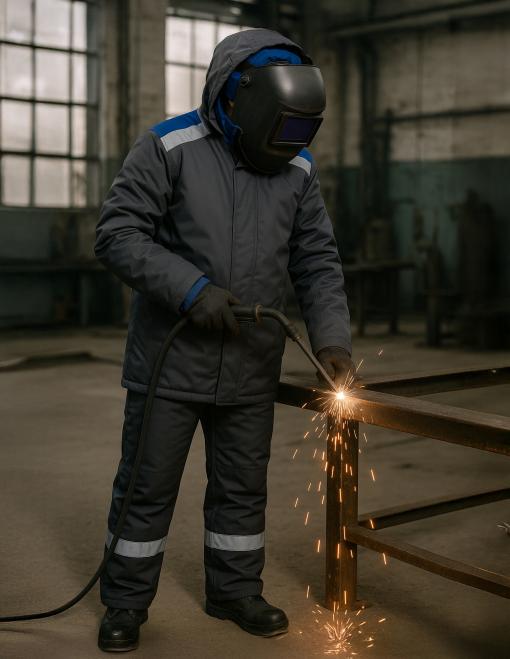 Штани зварювальника утеплені INSIGHT FENIX WINTER 2.0 темно-сірі - Фото 3