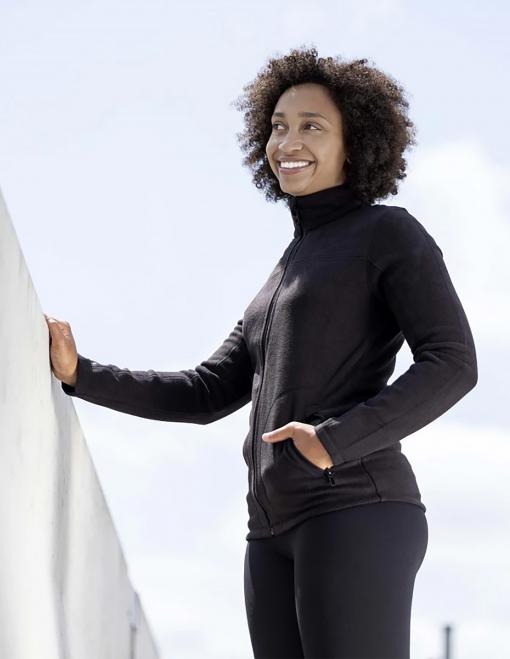 Women's fleece sweatshirt ARDON JOFLEX black - Photo 3