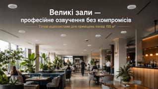 Великий простір - одне рішення: готові системи для залів понад 150 м²