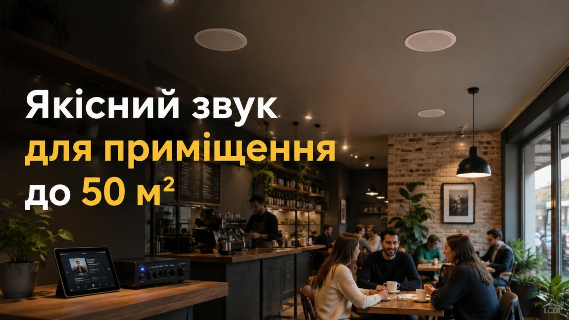 Як озвучити приміщення до 50 м²: бюджетний та ефективний комплект
