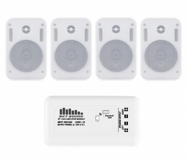 Фото Акустический комплект SKY SOUND BT-1404 WHITE L