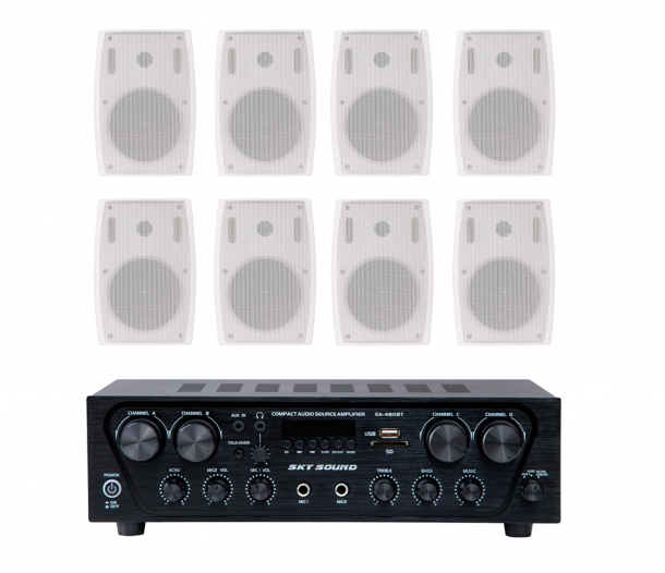 Фото Акустический комплект SKY SOUND SKW-4808LS WHITE L