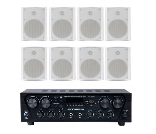 Фото Акустический комплект SKY SOUND SKW-4808NS WHITE L