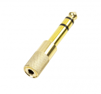 Переходник SKY SOUND SJ-022 (6.3 мм Jack F - 3.5 мм Jack M) GOLD