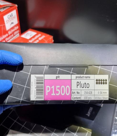 Фото Carsystem ProFlex PLUTO  круги шліфувальні / самоклейки  1 лист  10 шт 34 mm