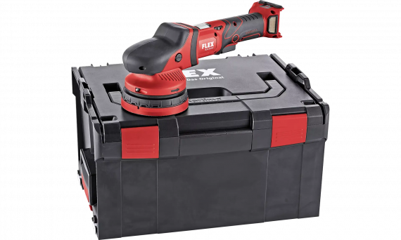 Фото FLEX XCE 8 125 18.0-EC  Аккумуляторная эксцентриковая полировальная машина 18,0  в кейсе без зарядного и аккумуляторов