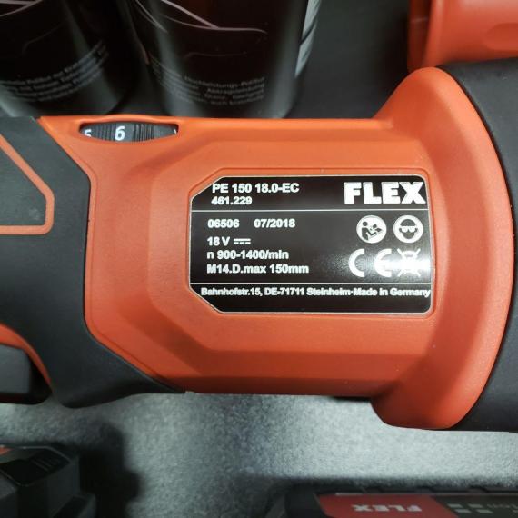 Фото FLEX PE 150 18.0-EC аккумуляторная роторная полировальная машинка
